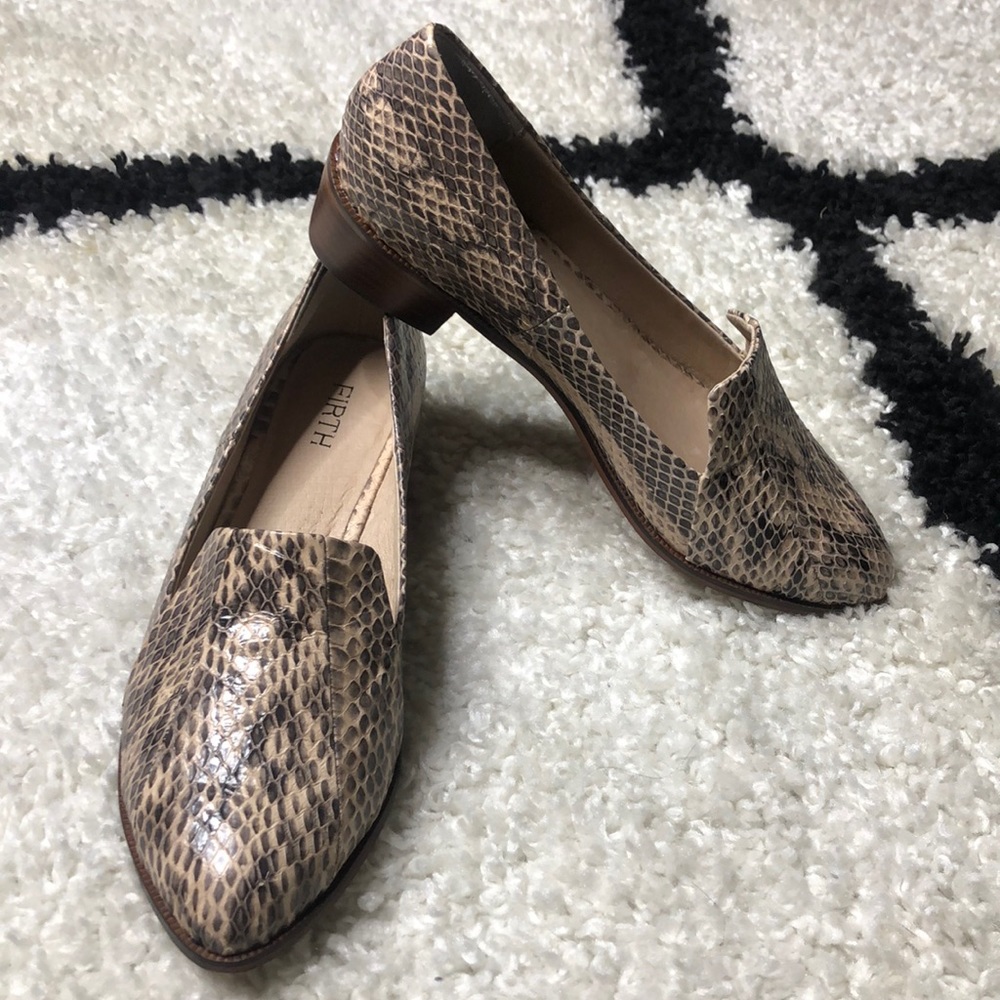 Firth Snakeskin Heeled Loafer
